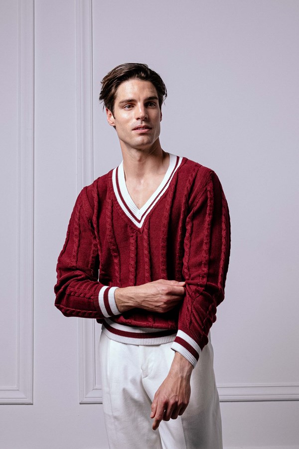 Tennis Sweater Bordeaux