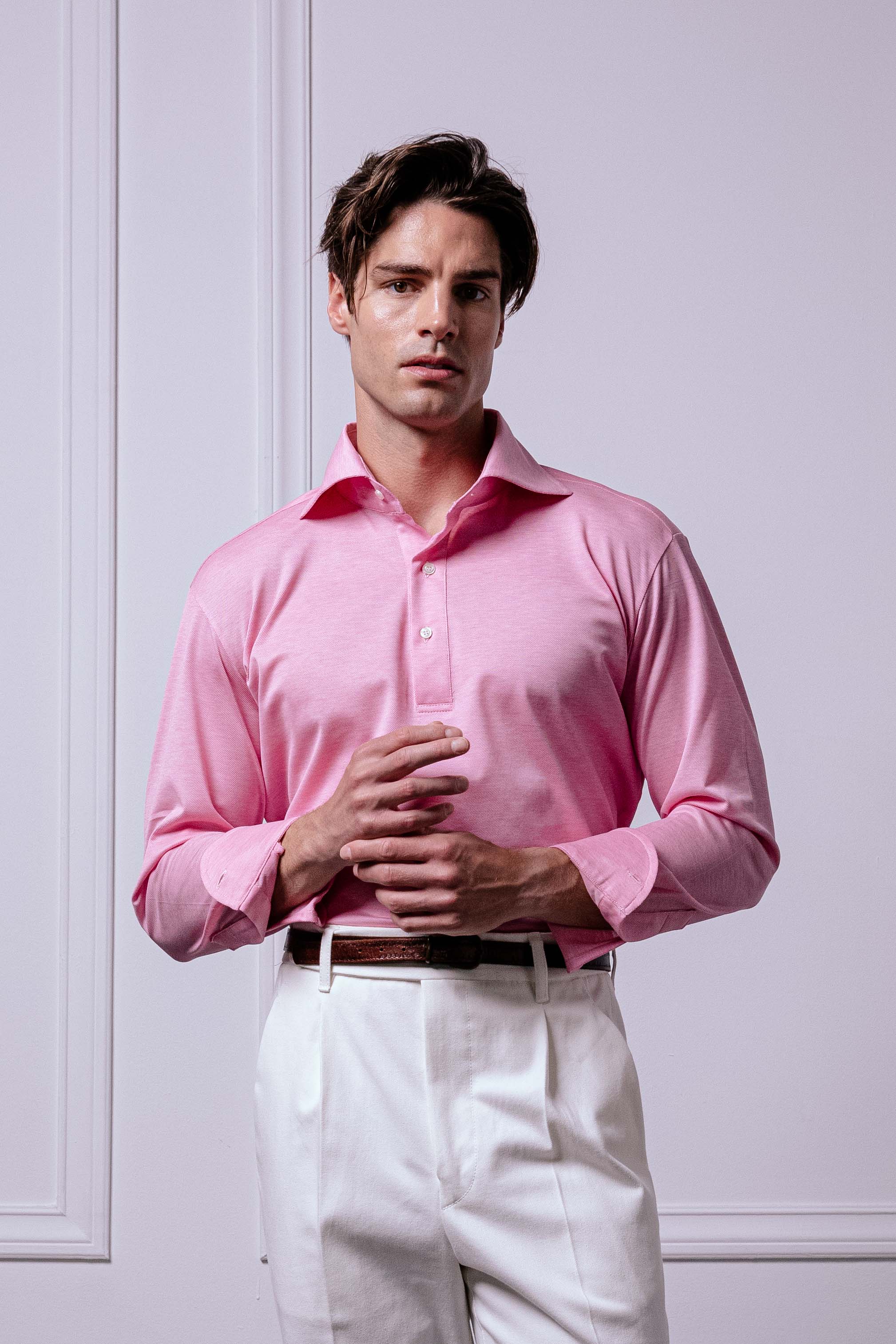 Camicia Polo Rosa