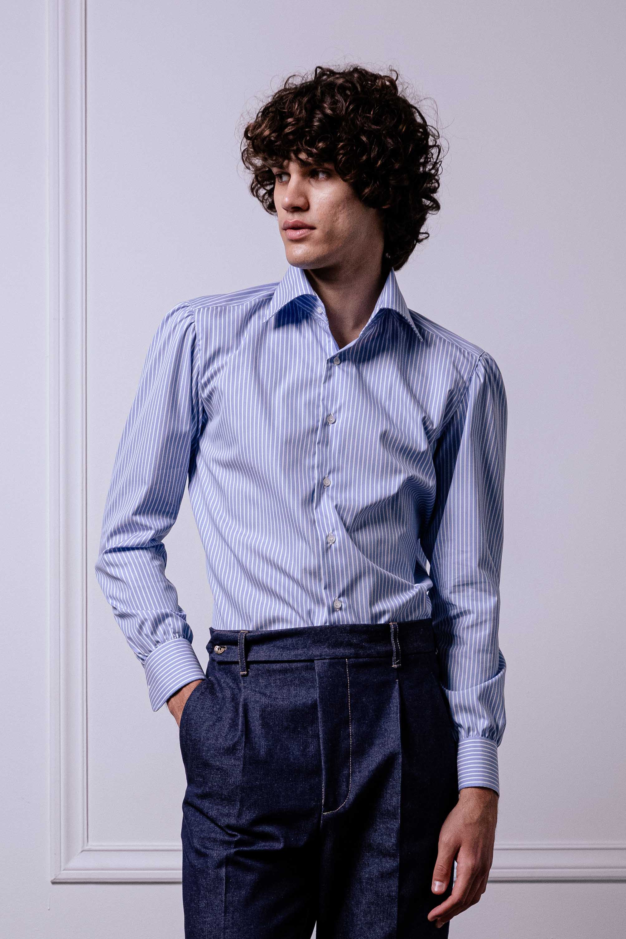  Camicia 1 Alta Blu Chiaro Spirto