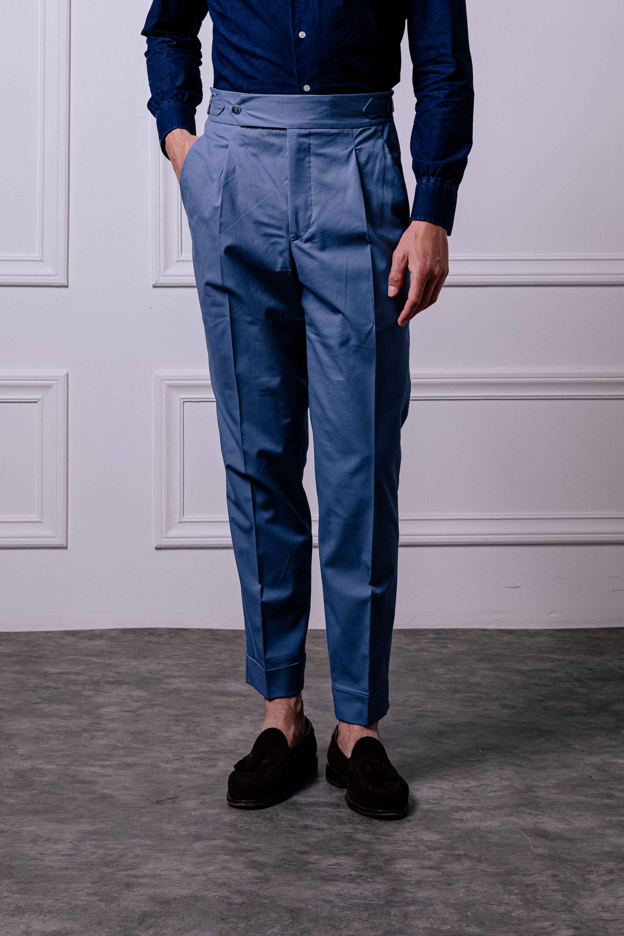 Pantalone 1 Alto Cotone Cielo