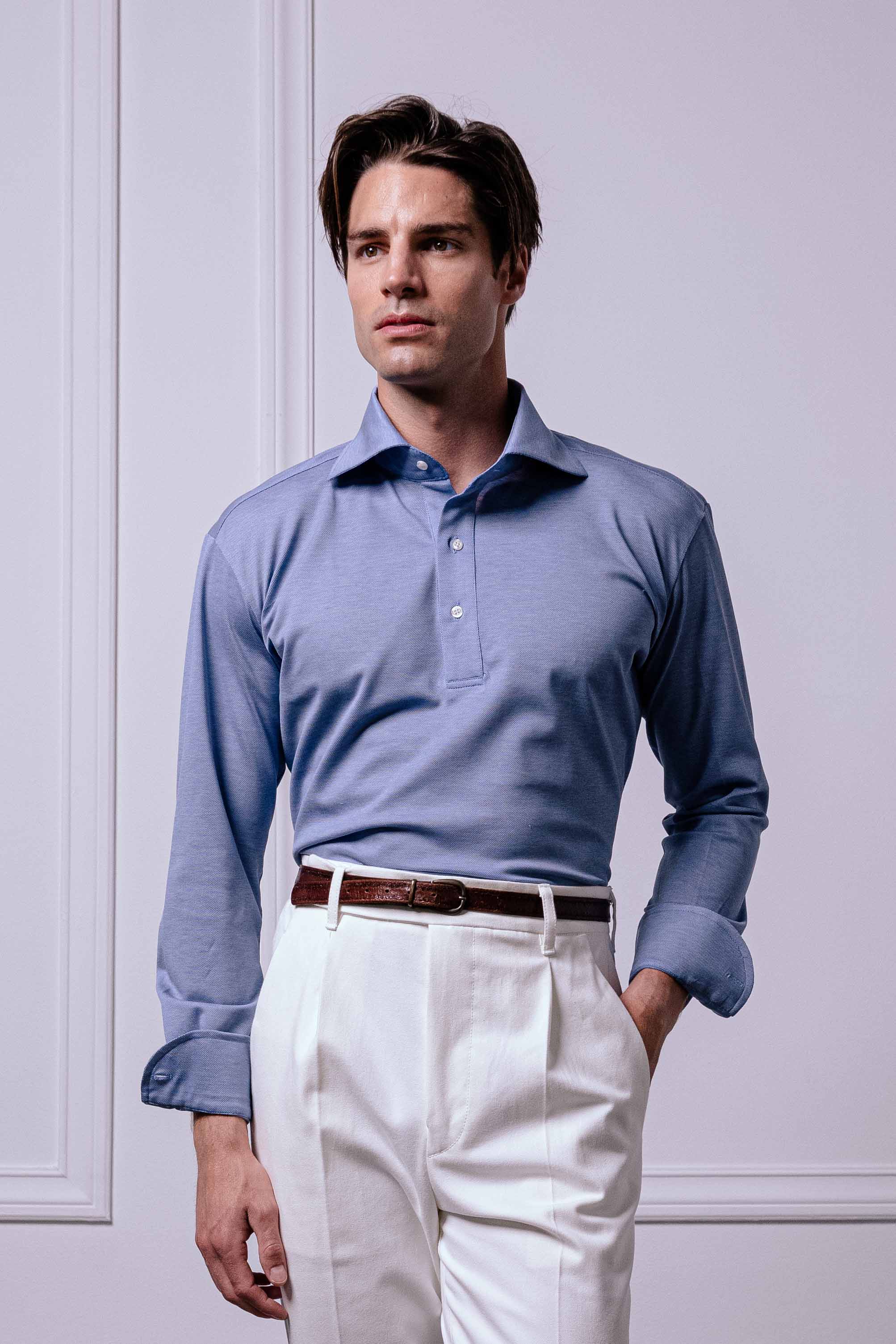 Camicia Polo Cielo