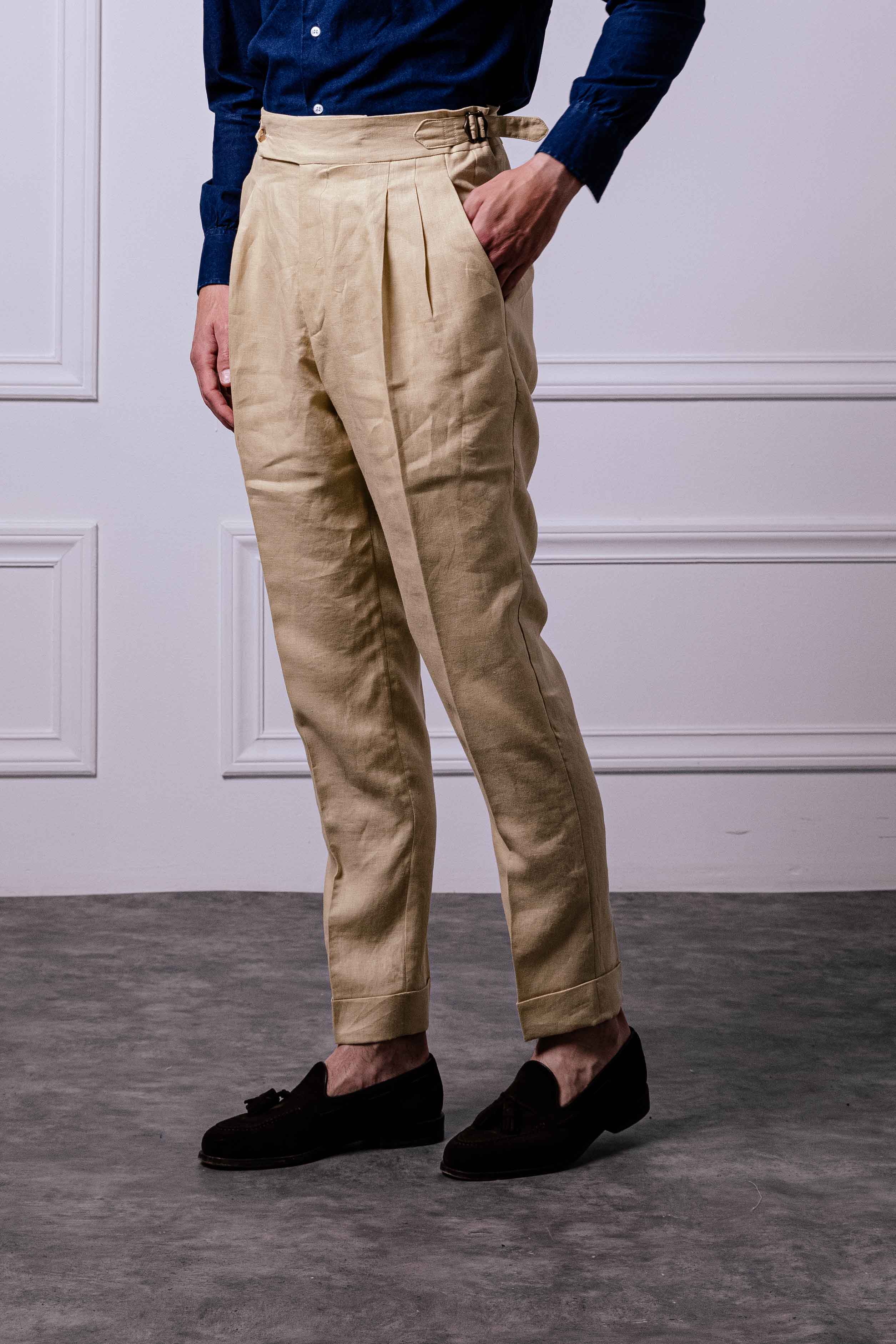 Pantalone 1 Alto Lino Giallo