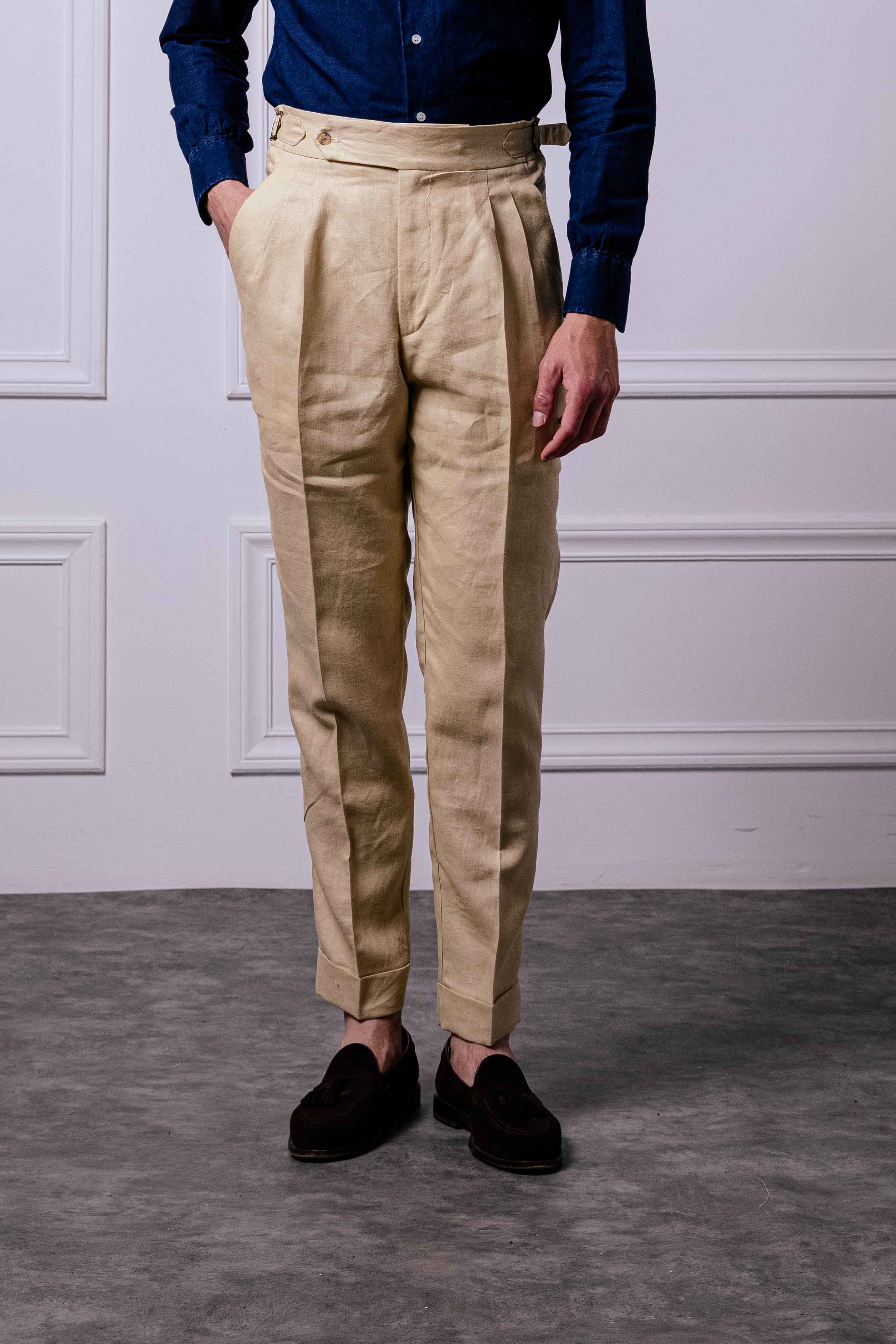 Pantalone 1 Alto Lino Giallo
