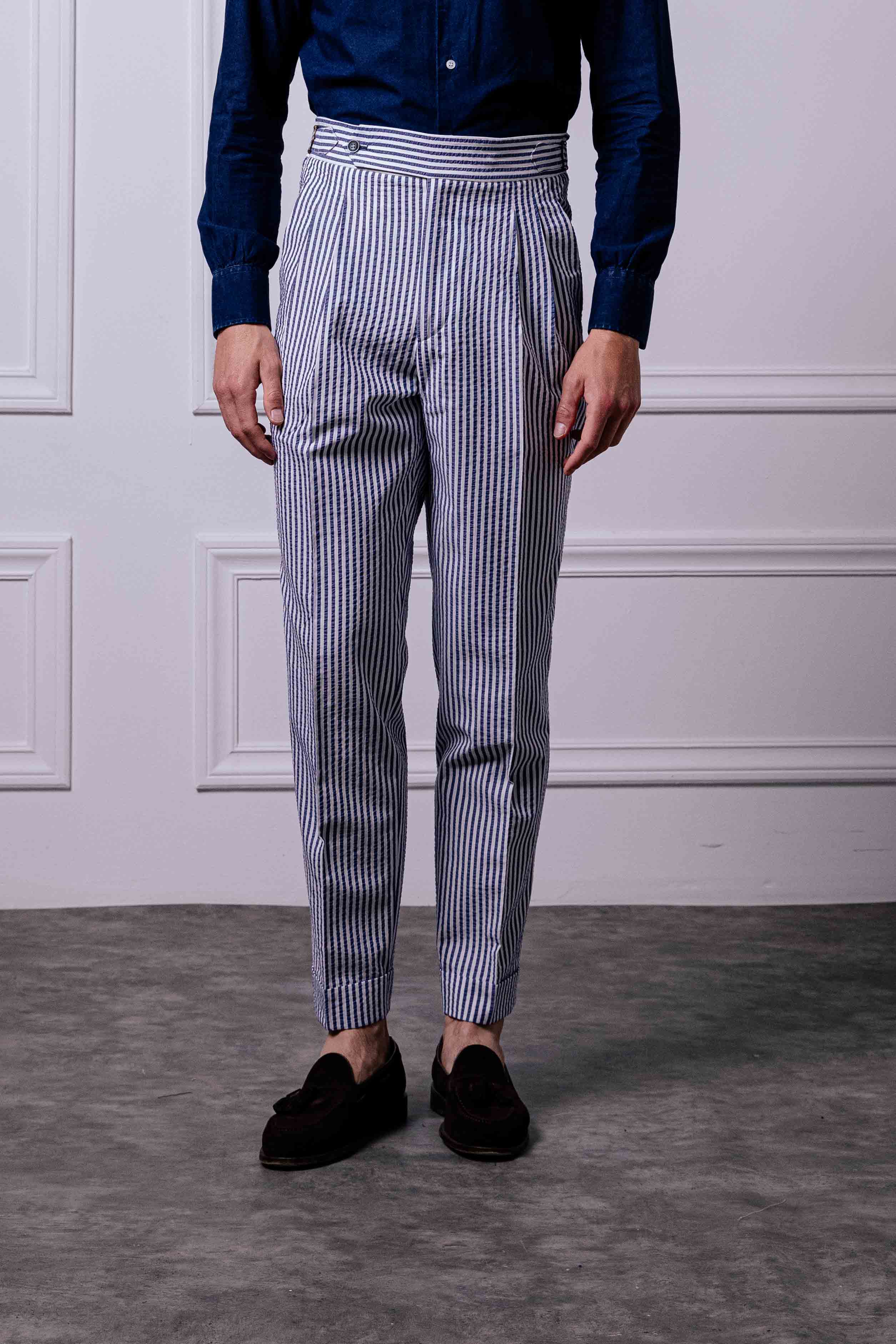 Pantalone 1 Alto Seersucker Classico