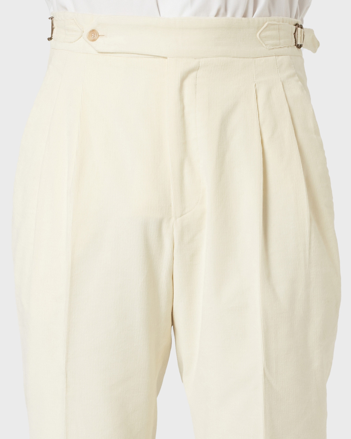 Pantalone 1 Alto Corduroy Off White