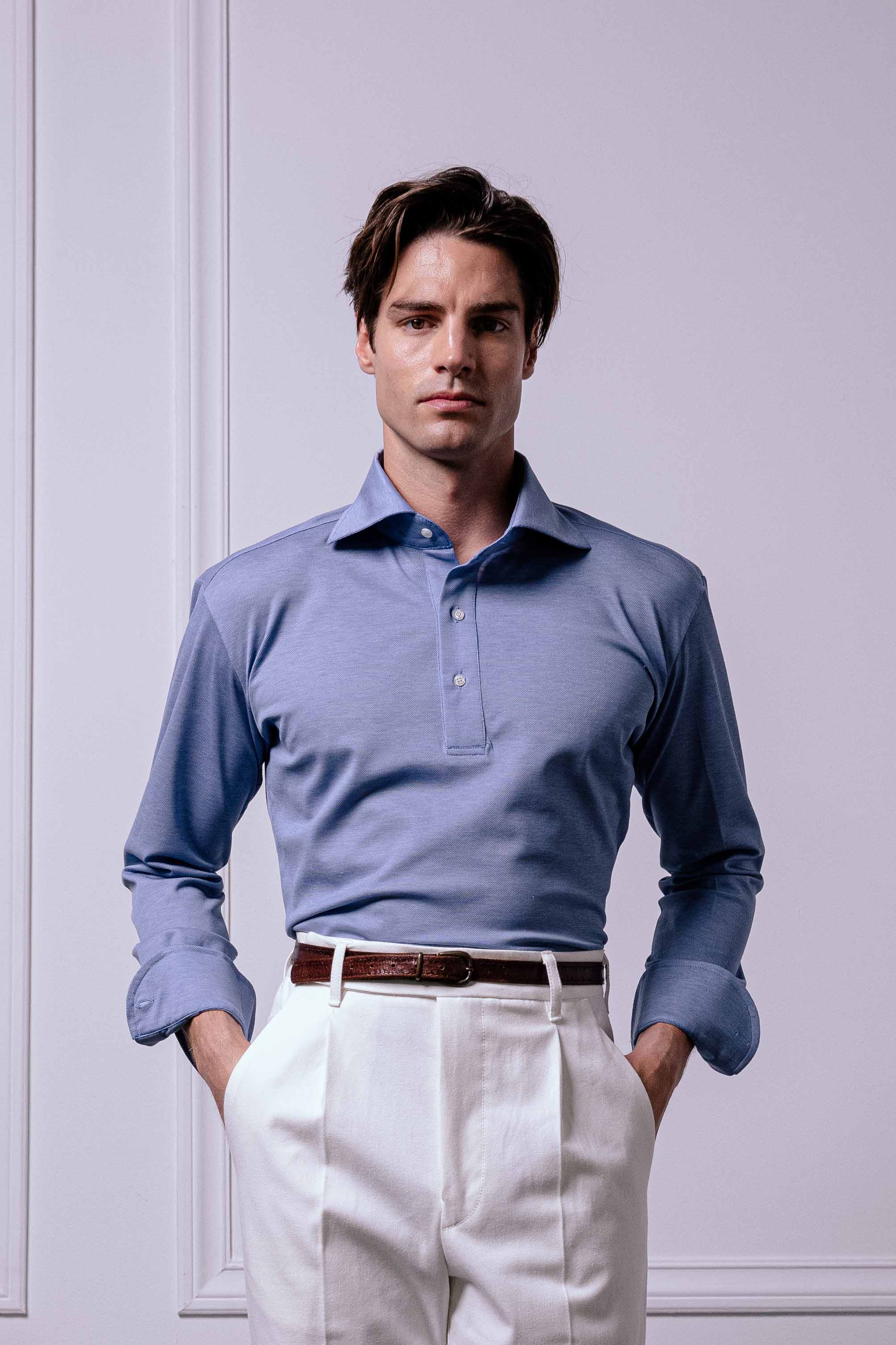 Camicia Polo Cielo