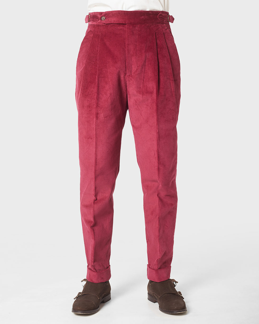 Pantalone 1 Alto Corduroy Fuchsia