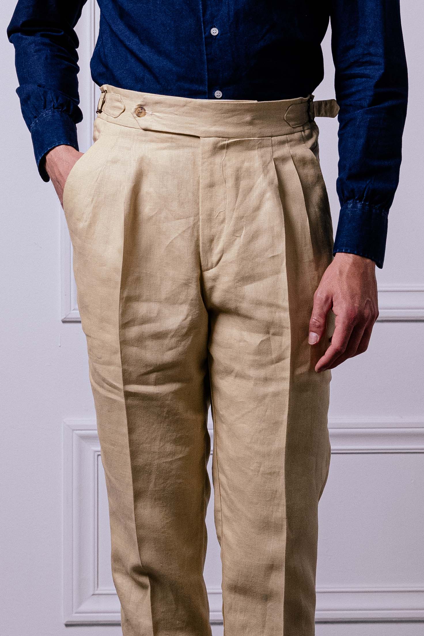 Pantalone 1 Alto Lino Giallo