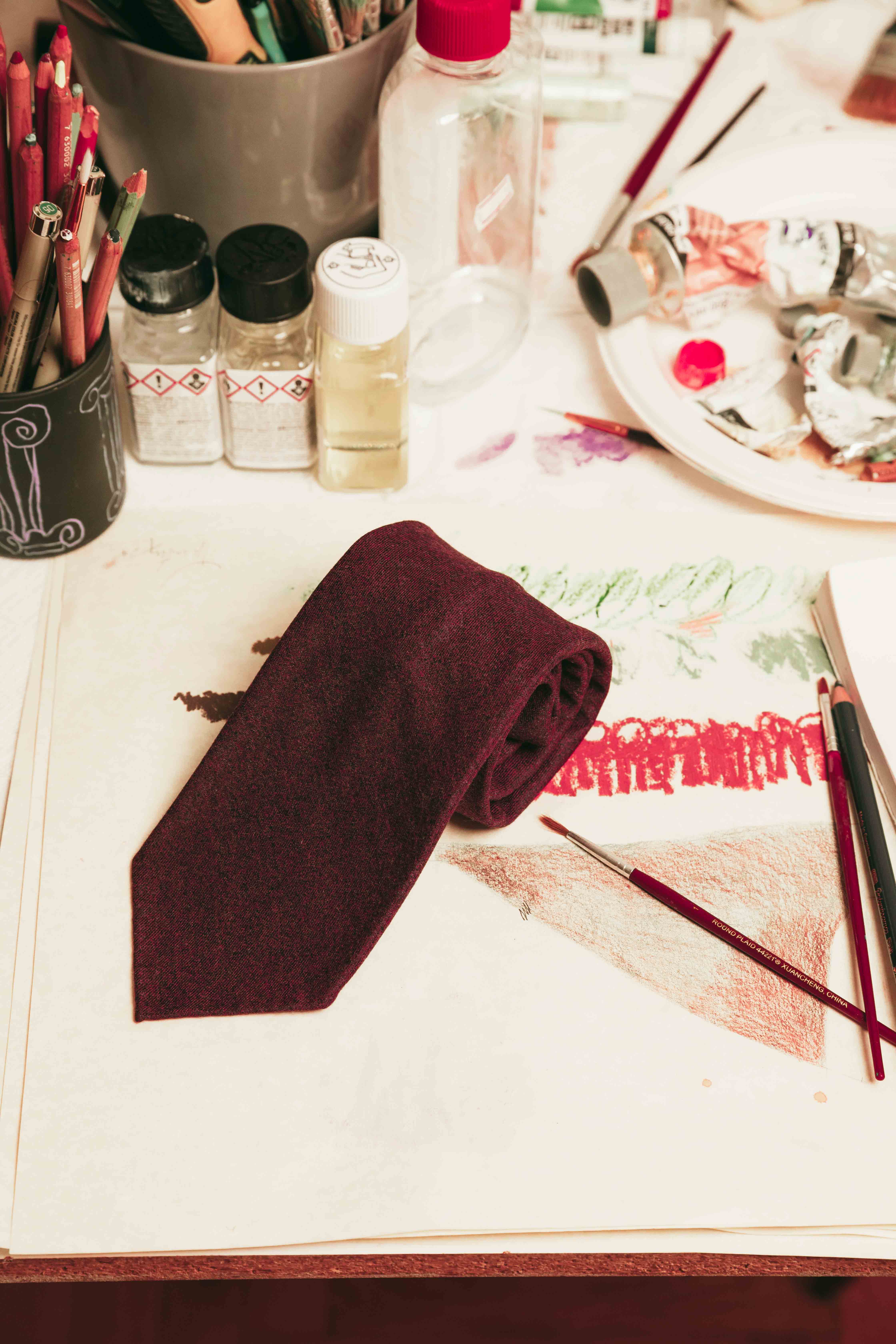 Cravatta Bordeaux Chiaro