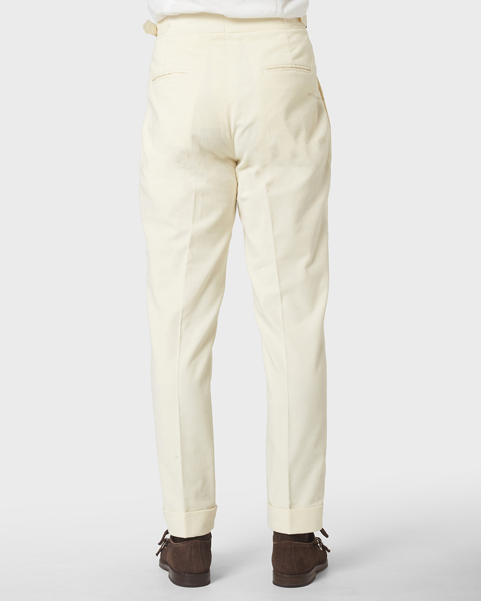 Pantalone 1 Alto Corduroy Off White