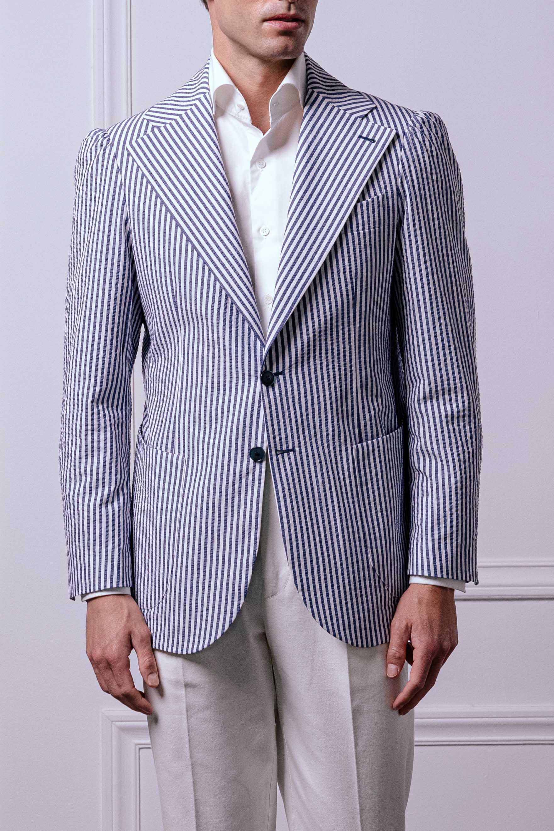 Giacca Monopetto 2 Seersucker Classico