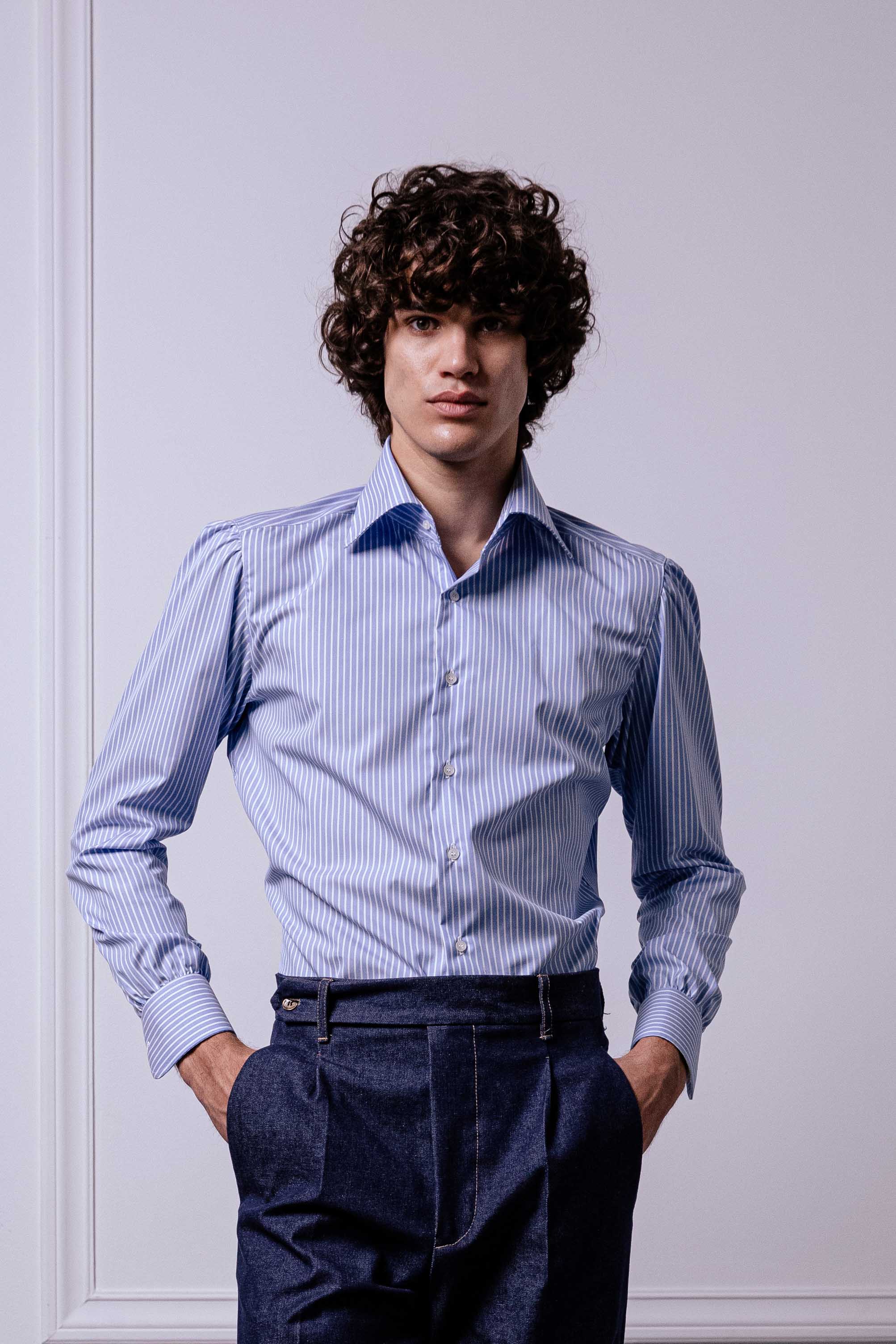  Camicia 1 Alta Blu Chiaro Spirto
