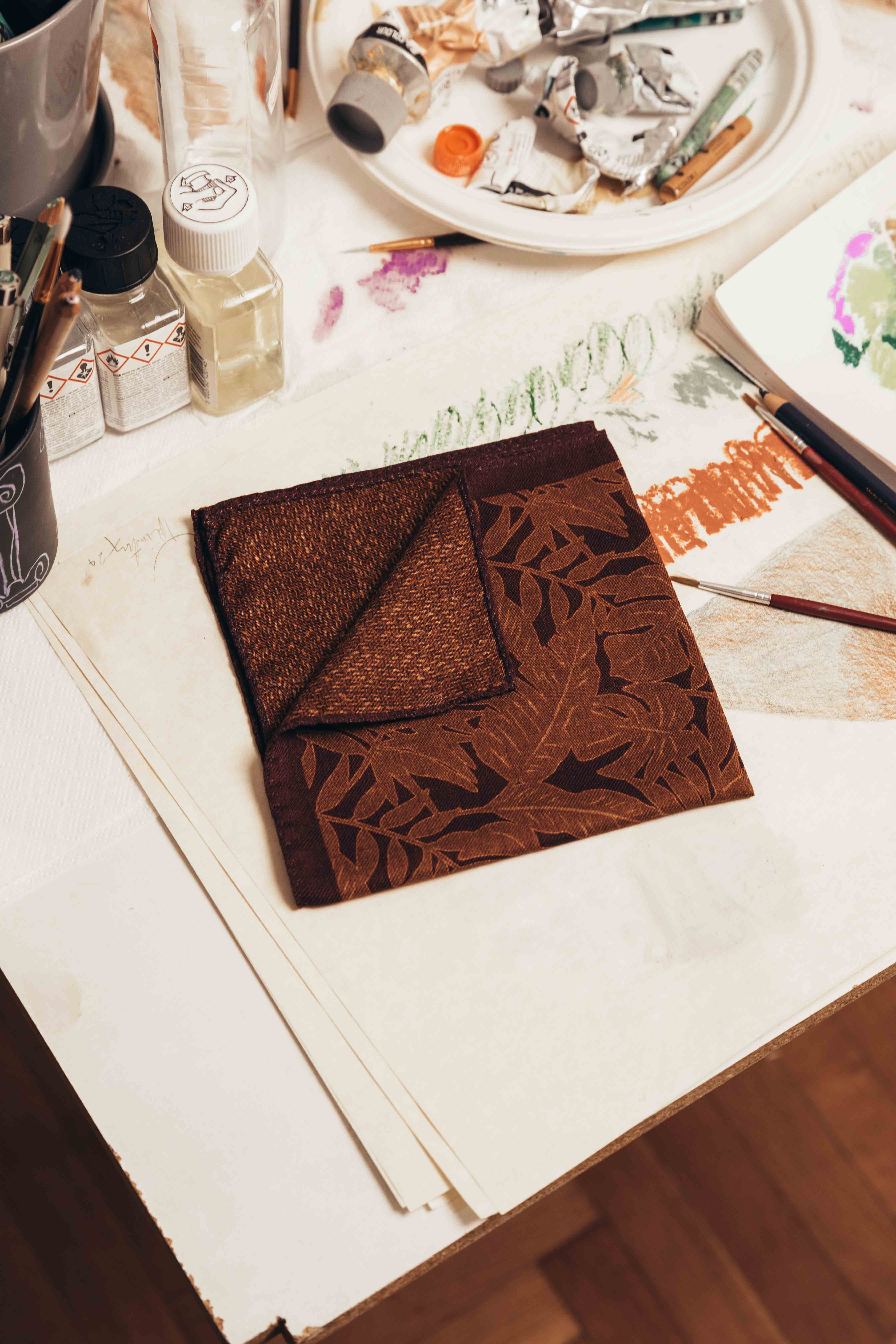 Pochette Multi Bordeaux Fiori