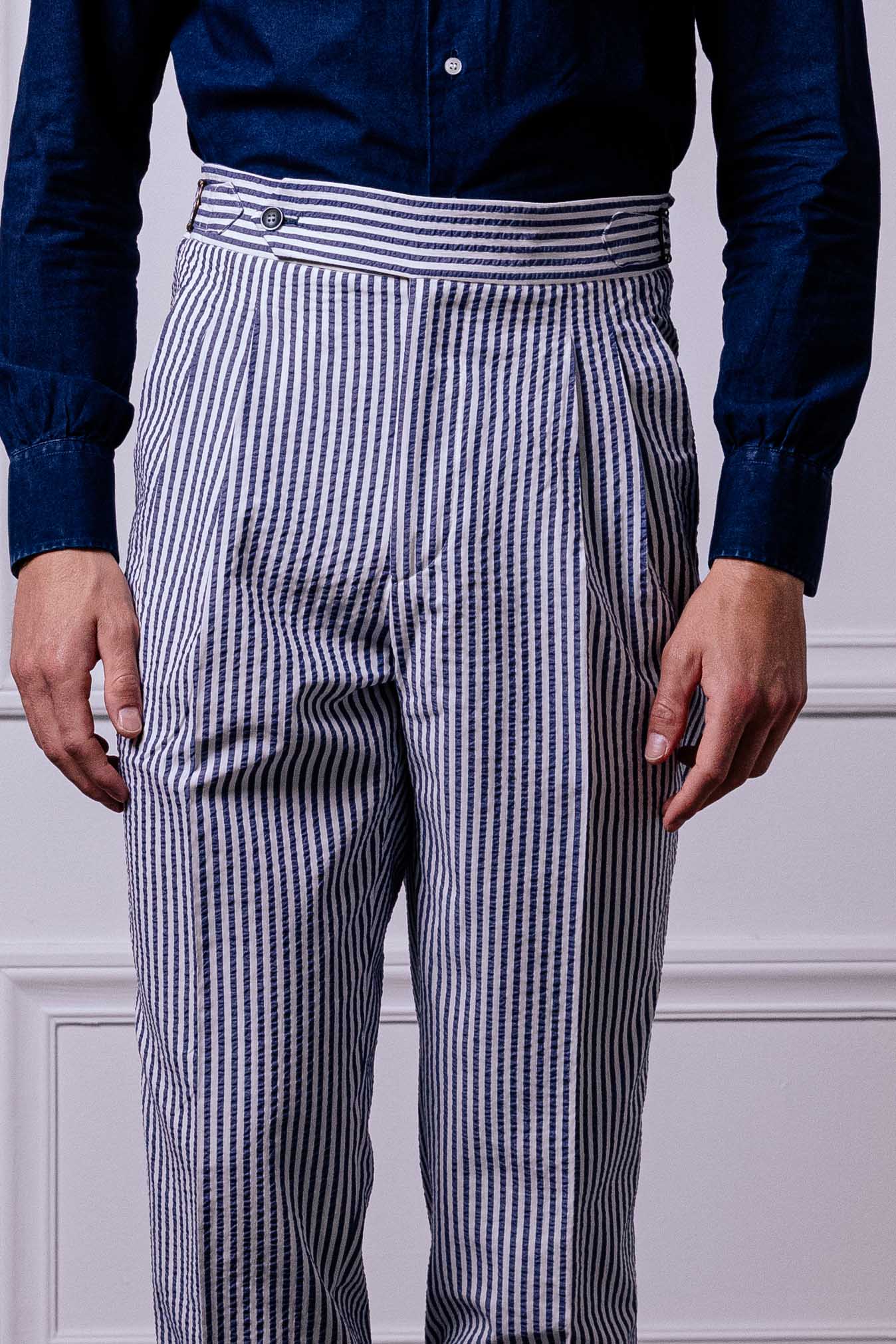 Pantalone 1 Alto Seersucker Classico