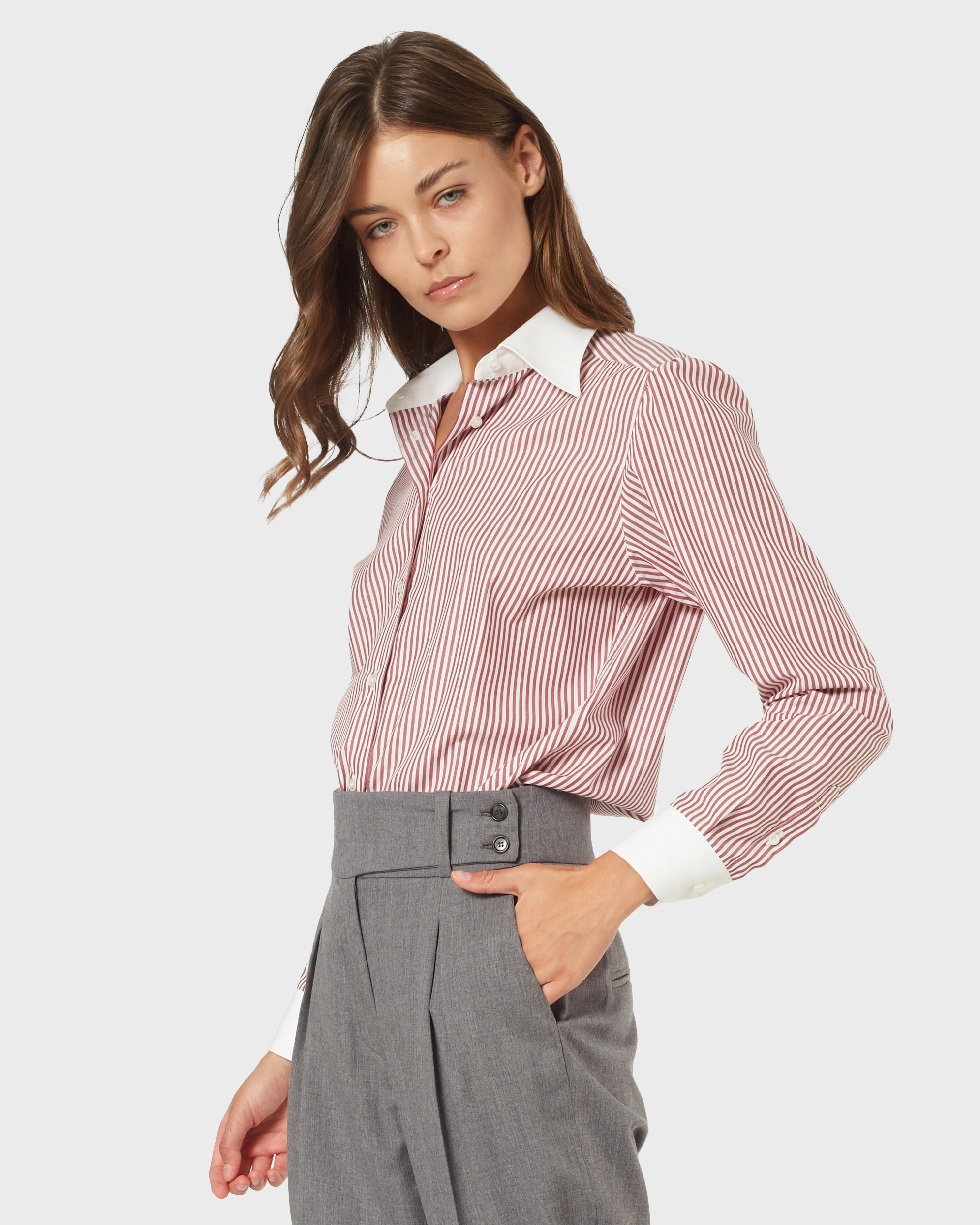 Camicia Donna Spirto Burgundy