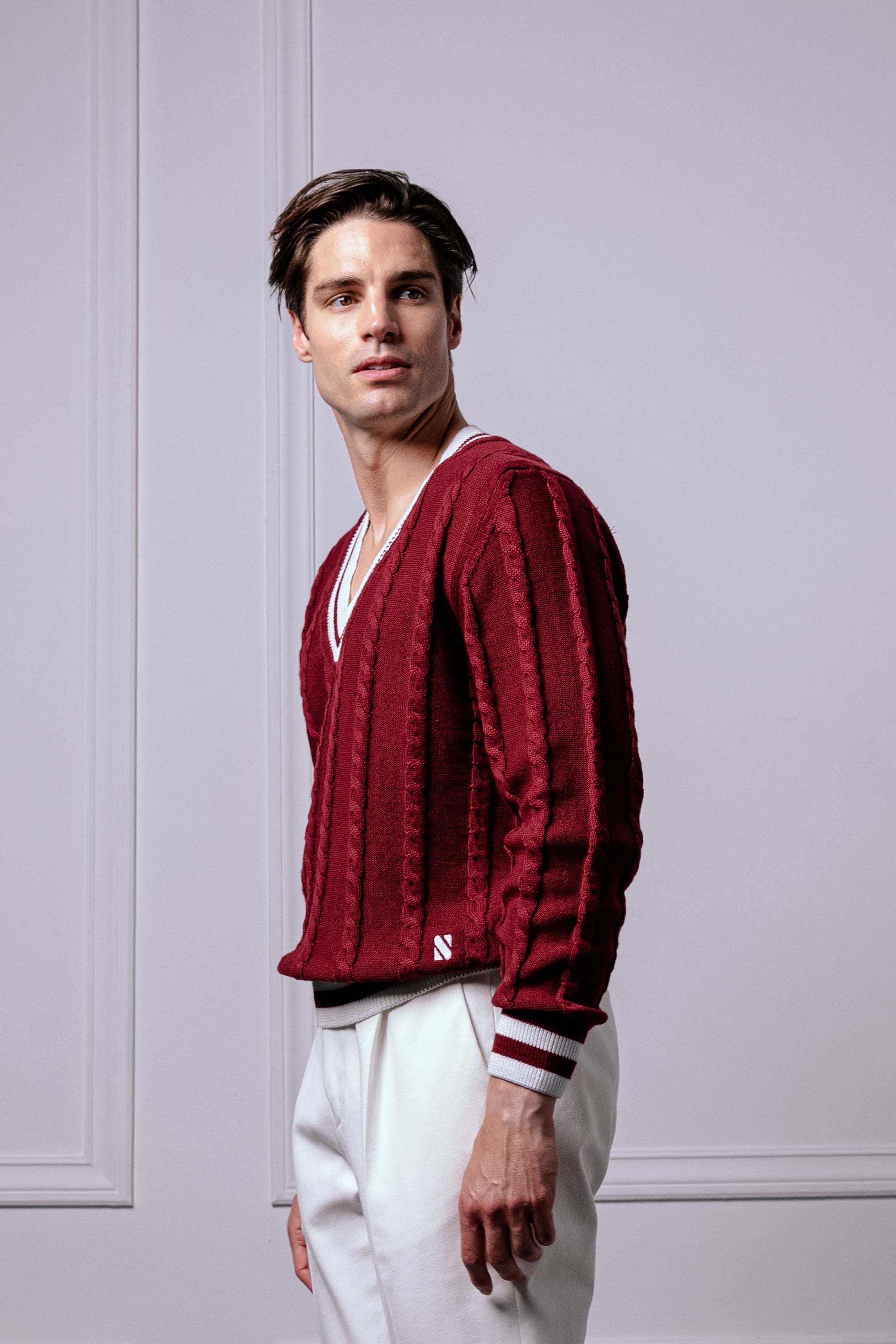 Tennis Sweater Bordeaux