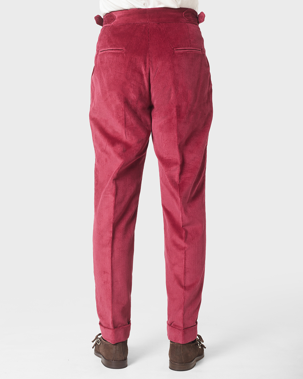 Pantalone 1 Alto Corduroy Fuchsia