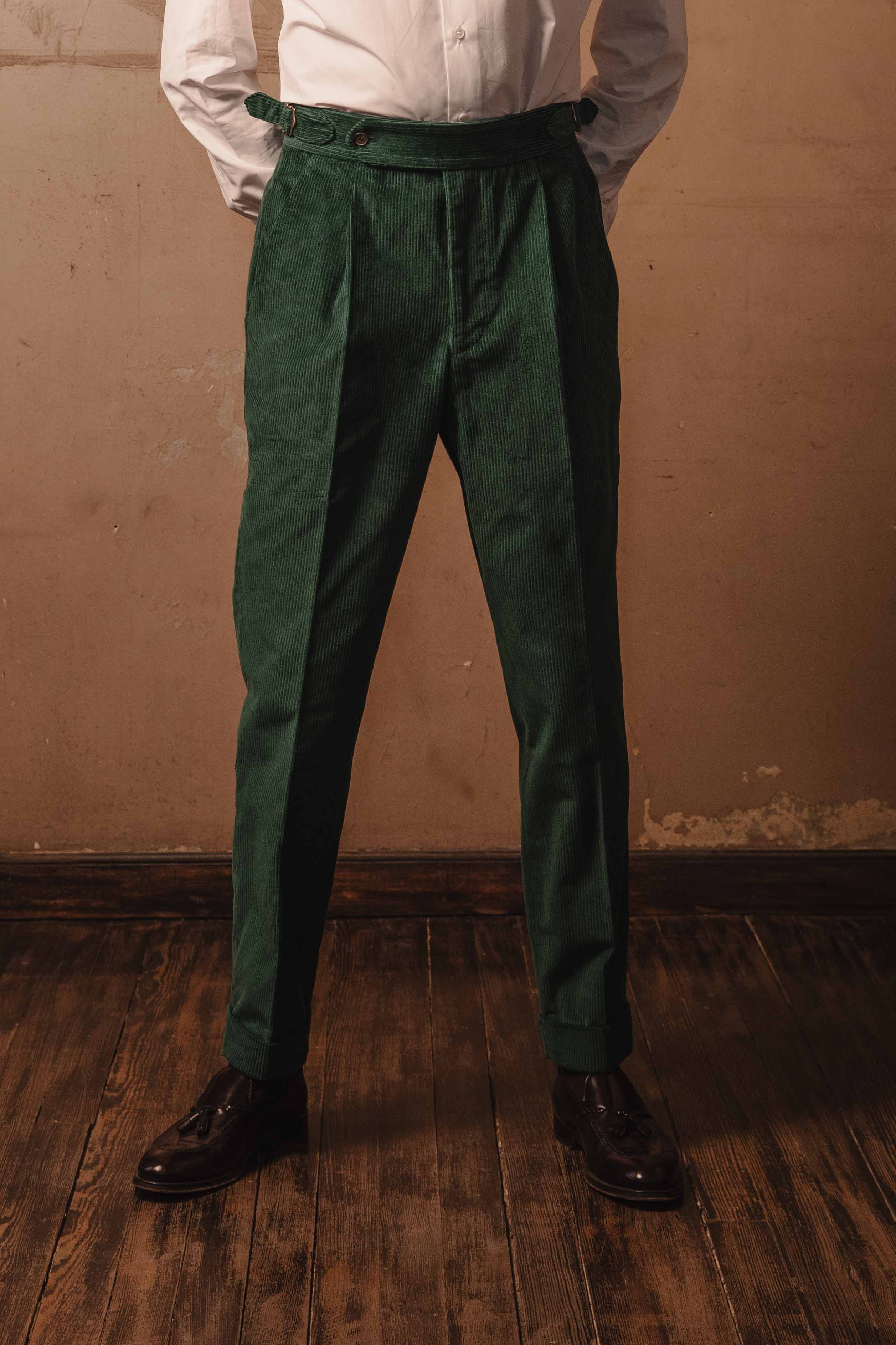 Pantalone 1 Alto Corduroy Verde | scalawear.com