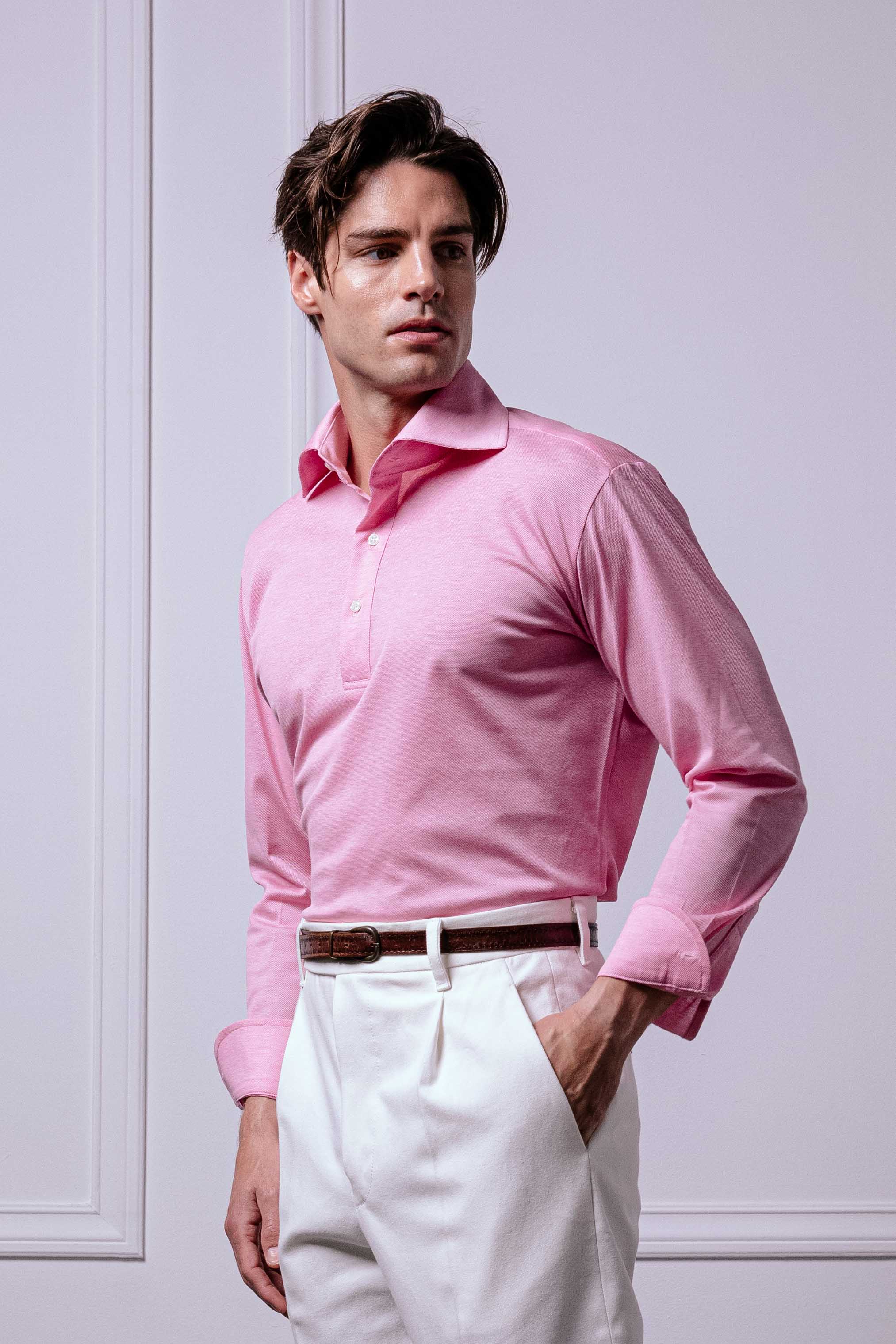Camicia Polo Rosa